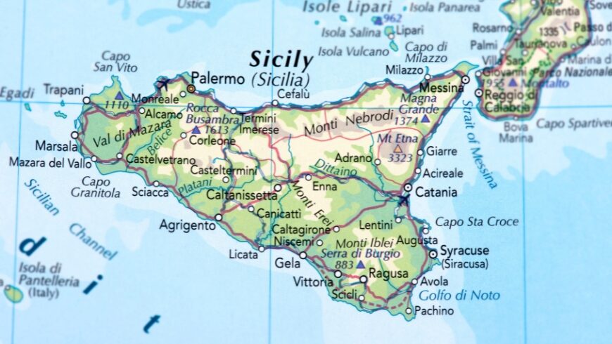 Map of Sicily