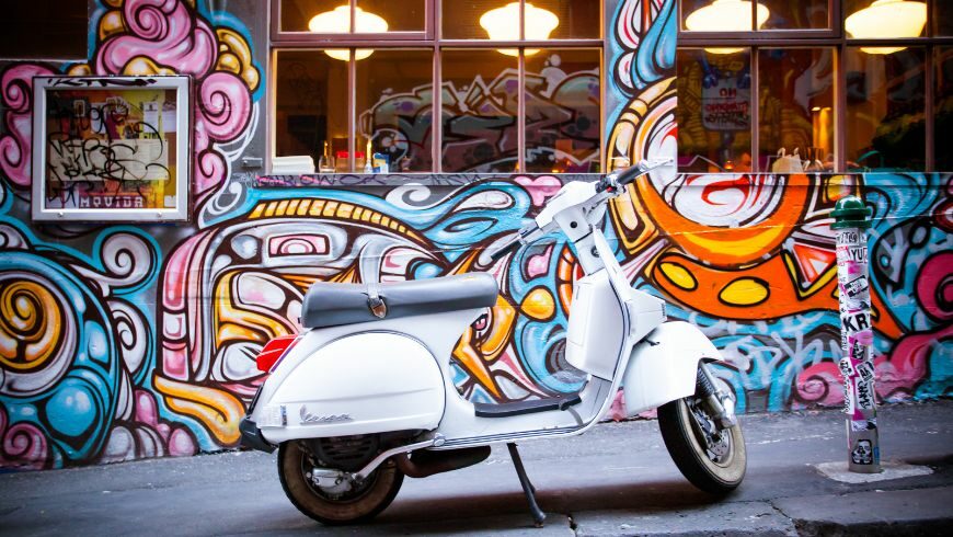 Urban street art in Meilbourne