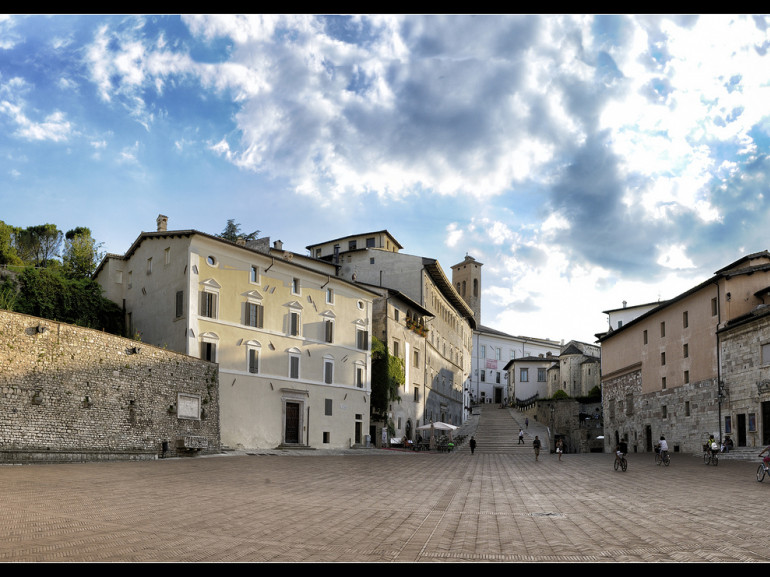 Spoleto, strating point of the cycle route along the old railway