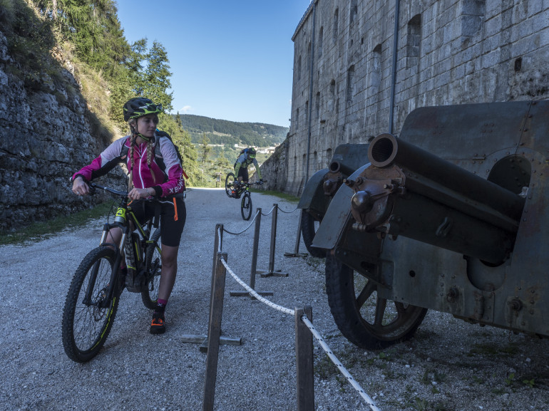 By e-bike at Forte Belvedere, Lavarone