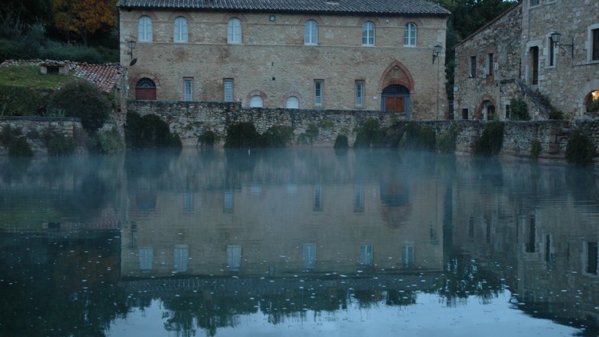 he thermal waters, Bagno Vignoni, Tuscany, photo by Davide Rapetti, via Flickr