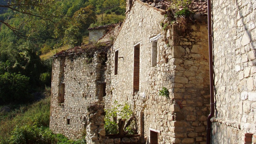 Gost town in Poggio Santa Cecilia, Italy