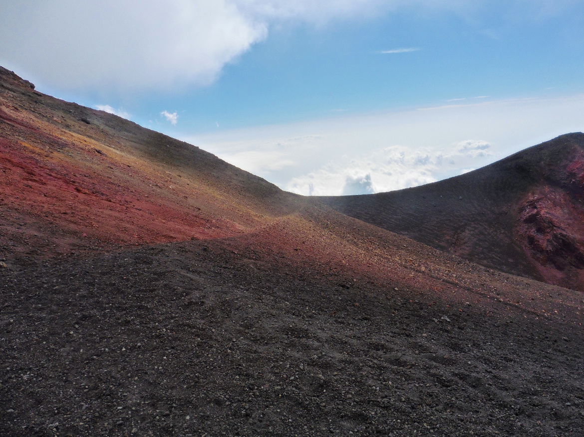 Amazing colors of the Etna volcano,