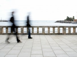 Promenade of Diano Marina, Liguria, italy
