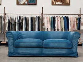 Sofa in denim