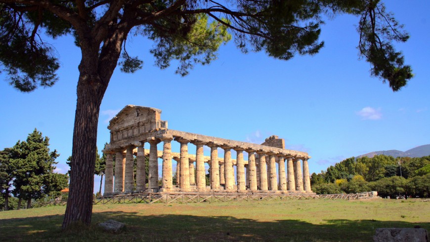 Temple of Hera at Paestum, in the Cilento area 
