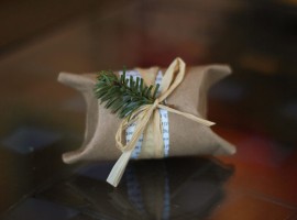 Gift package with rolls of toilet paper