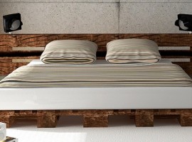 Bed made of pallets