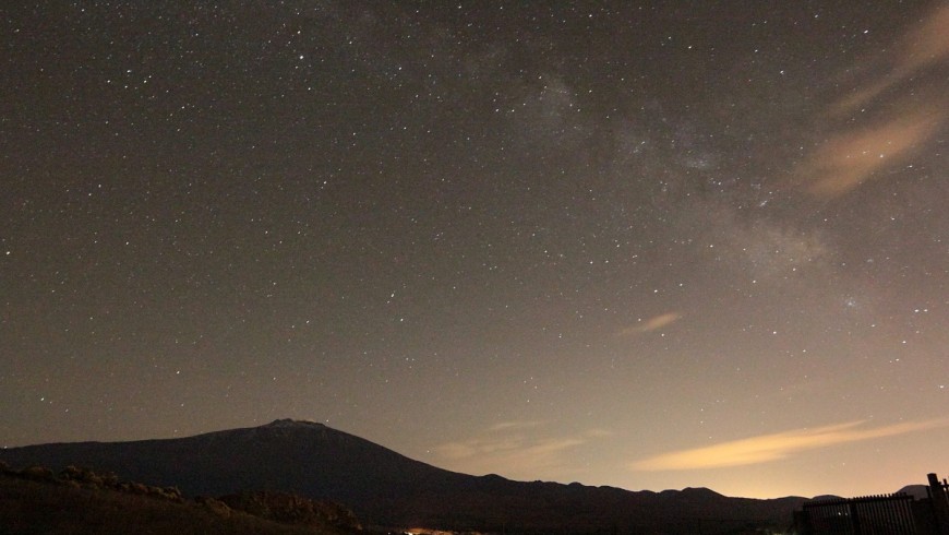 Mount Etna at night