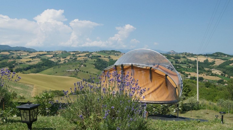 Romantic weekend in a transparent tent