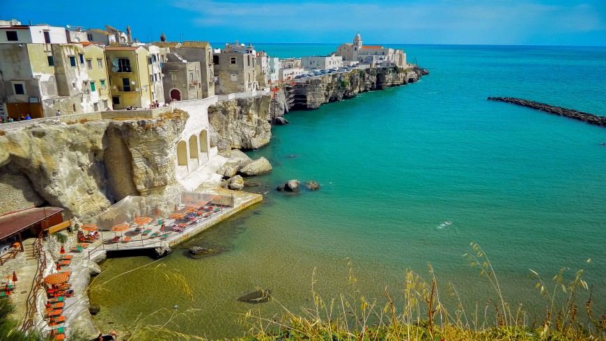 Vieste, summer at the beach in Italy