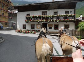 travelling by carriage (or sled) horse drawn, Plan, Passeiertal