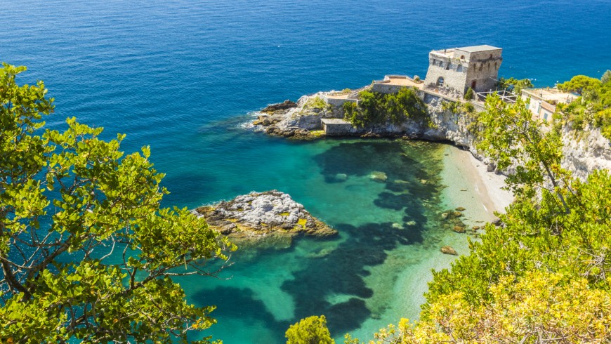 Bay of Erchie and Ancient Tower