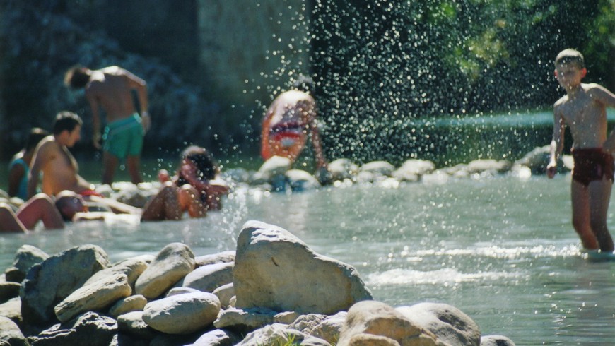 The natural hot springs of Petriolo, Italy