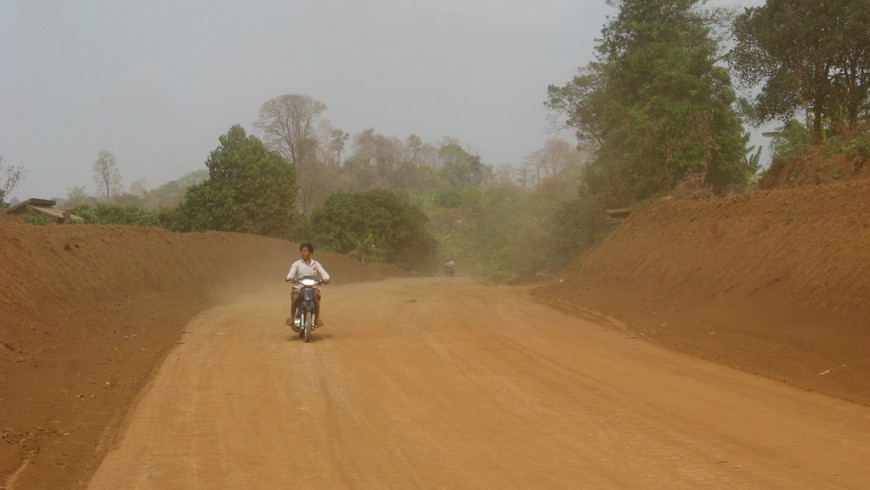 The red ground streets of Ratanakiri province, Cambodia