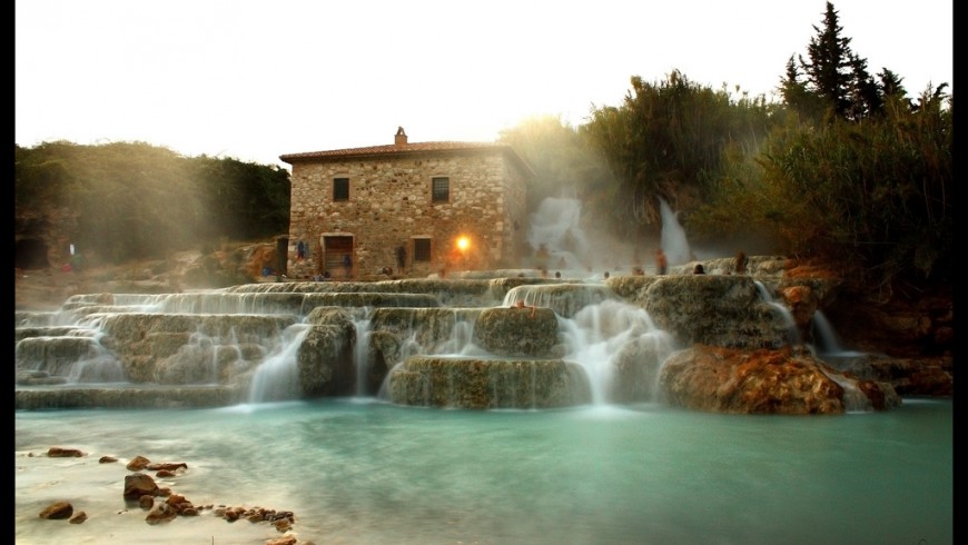 Natural hot springs in Tuscany