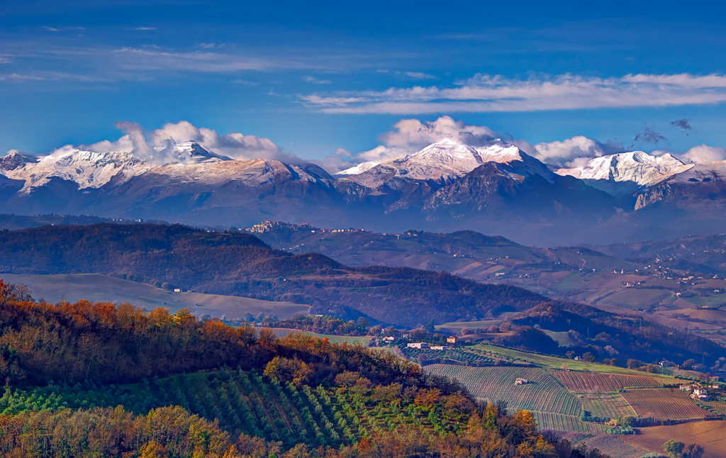 Landscape from Montalto nelle Marche, Italy