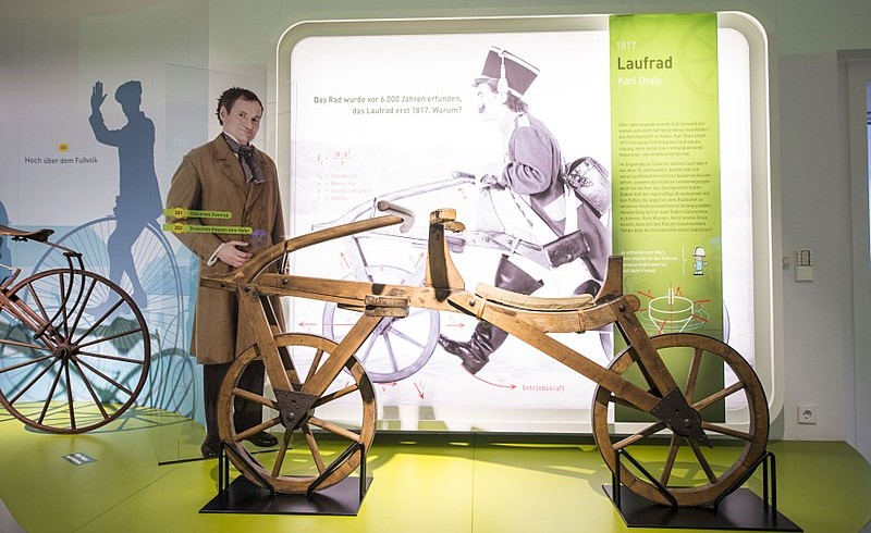 A representation of the laufmaschine among the Stadtmuseum in Karlsruhe, Germany.
