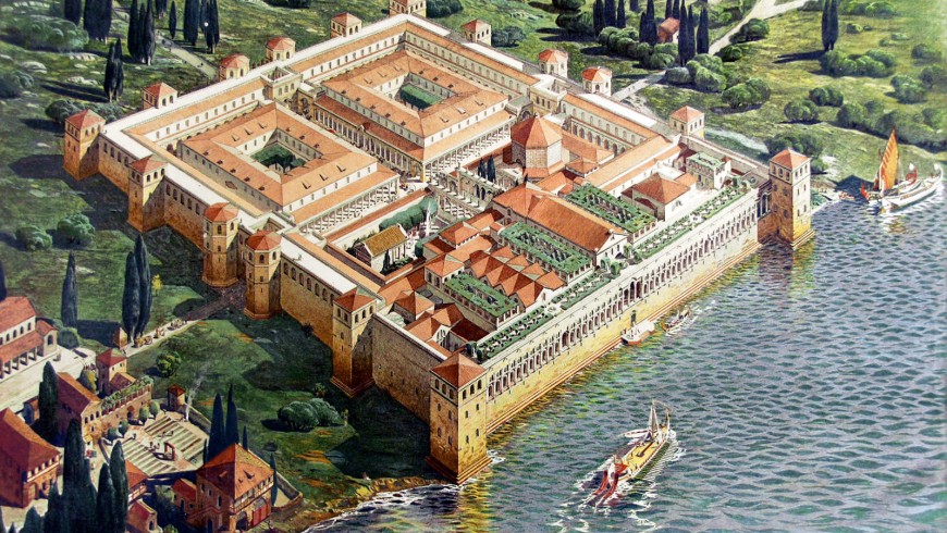 Reconstruction of the original appearance of Diocletian's Palace in 305 A.D., by Ernest Hébrard