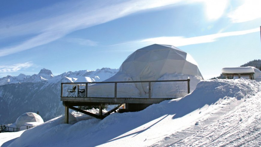 Whitepod: Innovative domes in the heart of the Alps