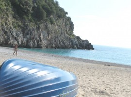 Sand beach surrounded by Cilento's wild nature