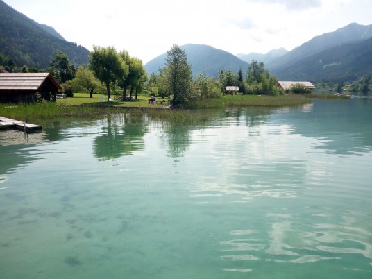 The many shades of blue of Lake Weissensee