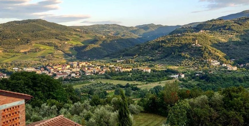 Val di Sieve and florence hills, view from La Fontaccia farmhouse