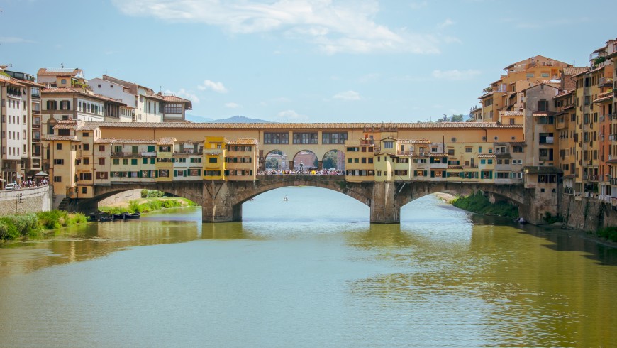 Unusual Florence, seen from the river Arno
