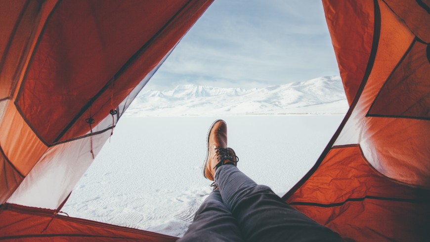 Tent in winter