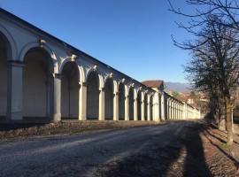 The porticos going up the hill