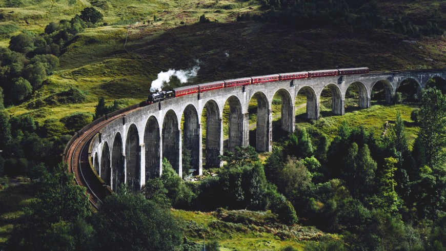 travel by train in Glenfinnan, United Kingdom