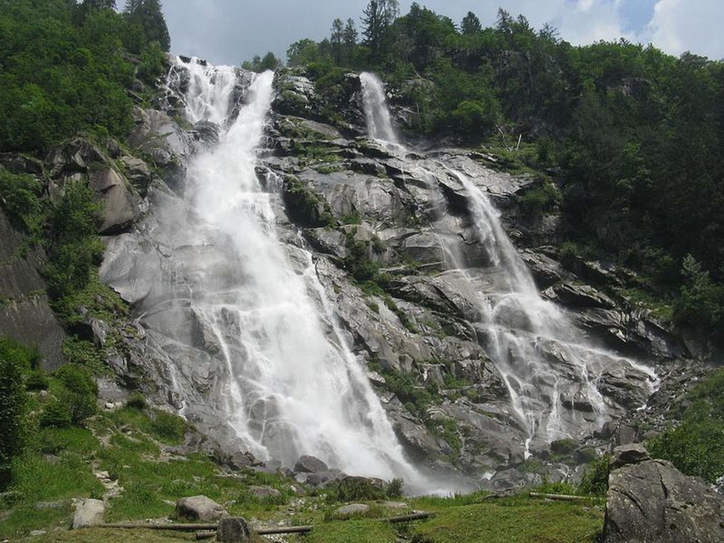 Natural rocky waterfalls 