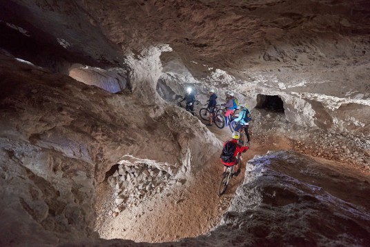underground cycling route under Mount Peca