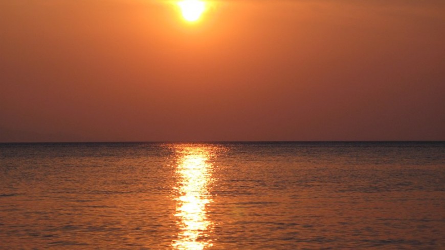 sunset on the sea