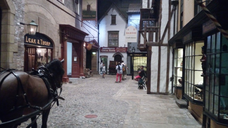 one of the typical narrow streets in York