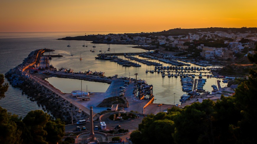 Harbour of Santa Maria di Leuca at sunset