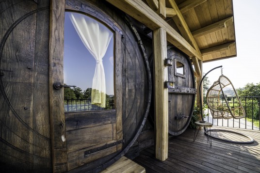 Sleeping in a barrel in Italy