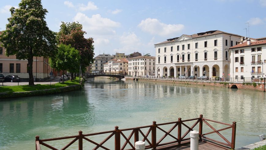 Banks of the river Sile in Treviso, italy