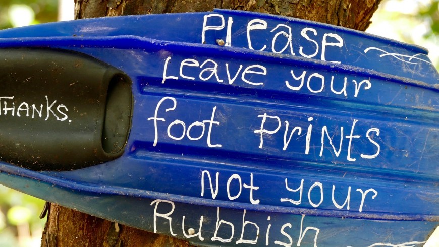 leeave your foot print not your rubbish