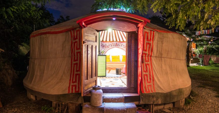 Sleep in a yurt for a truly unusual romantic weekend in nature
