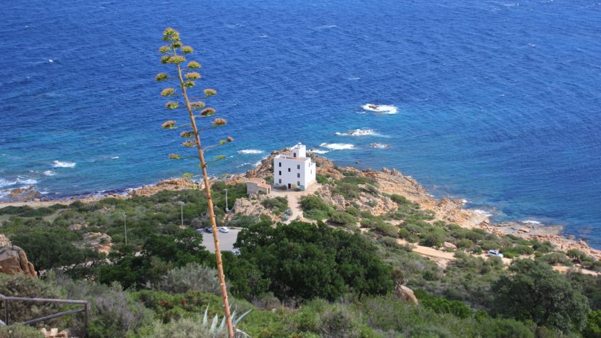Lighthouse of Capo Comino, in Sardinia