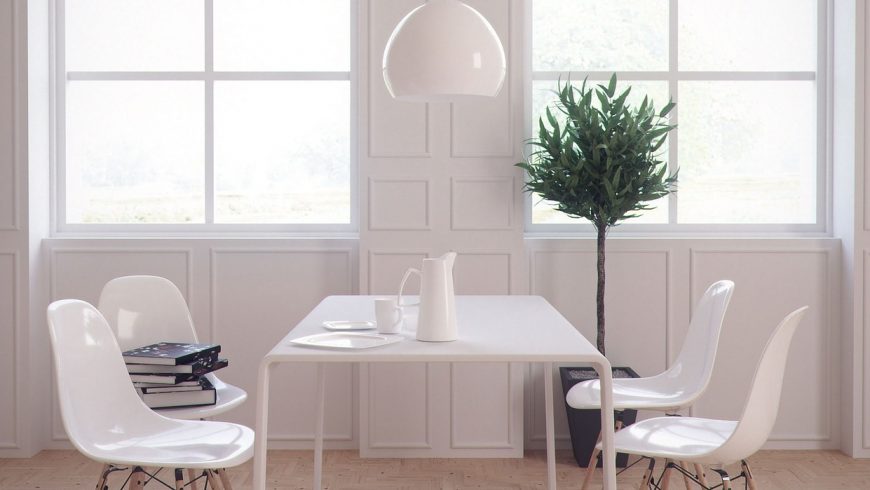 Minimalist white table