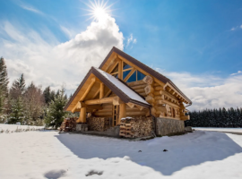 Divjake Log Home, front view
