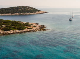 Aerial view of the island of Lastovo, one of the most beautiful lesser-known islands in Croatia