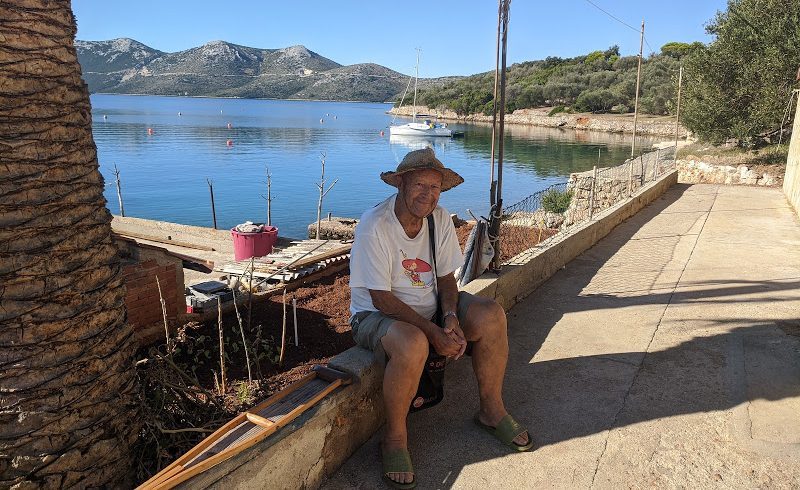Picture of a local fisherman on Rava island, another one of the best lesser-known islands in Croatia