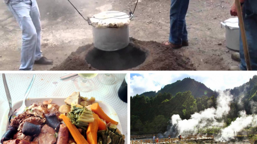 Cozido de Furnas. Azores local food. Photos by escapadarural.pt, viajarentreviagens.pt