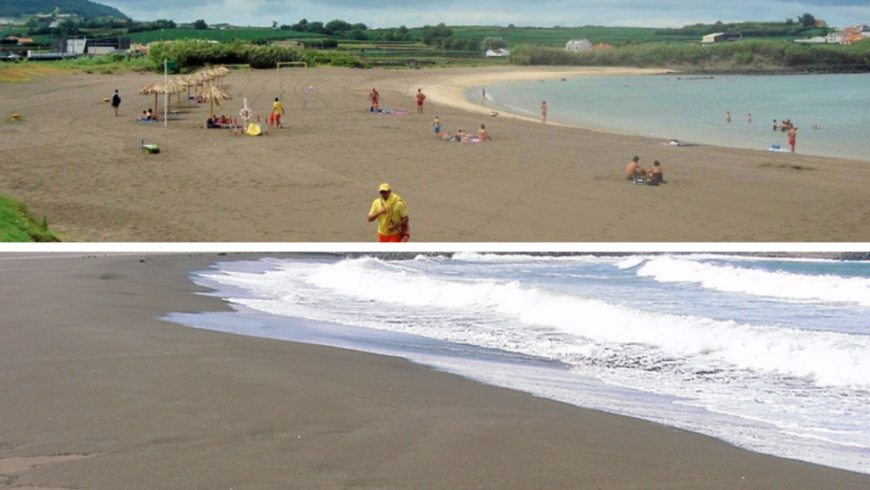 Praia da Riviera. Beach Azores.