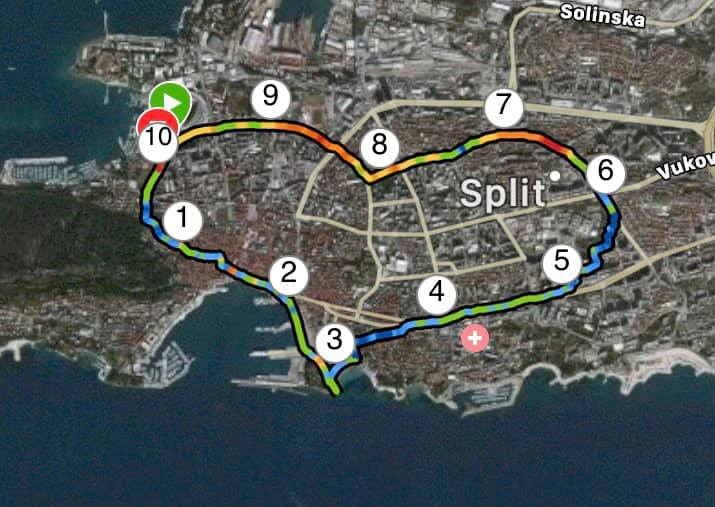 Running in Split - trail