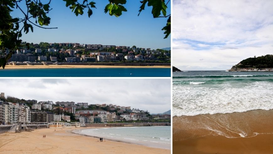 La Concha and La Zurriola beach