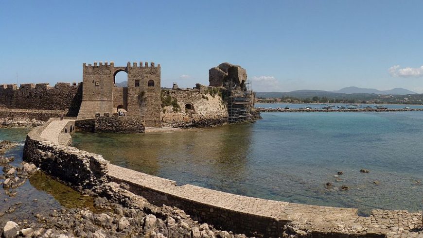 The castle of Methoni which resembles an island 